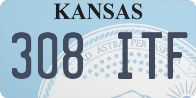 KS license plate 308ITF