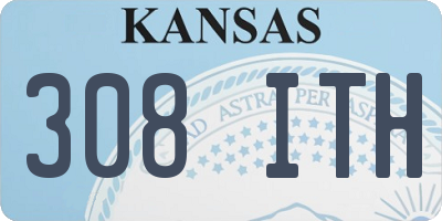 KS license plate 308ITH