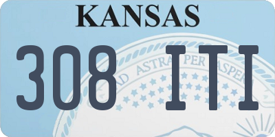 KS license plate 308ITI