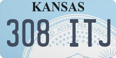 KS license plate 308ITJ