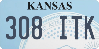 KS license plate 308ITK
