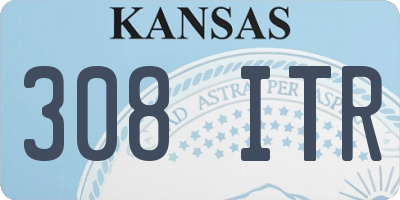 KS license plate 308ITR