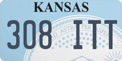 KS license plate 308ITT