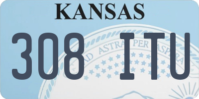 KS license plate 308ITU