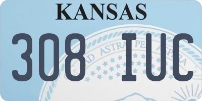 KS license plate 308IUC