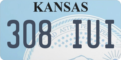KS license plate 308IUI