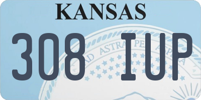 KS license plate 308IUP