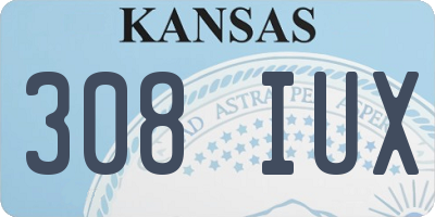 KS license plate 308IUX