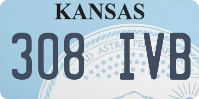 KS license plate 308IVB