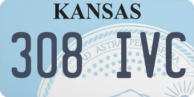 KS license plate 308IVC