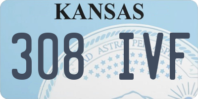 KS license plate 308IVF