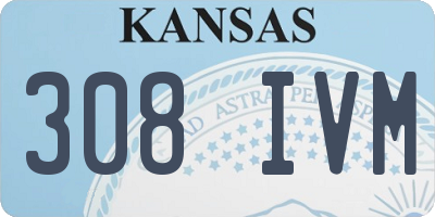 KS license plate 308IVM
