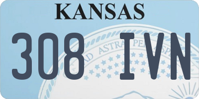 KS license plate 308IVN