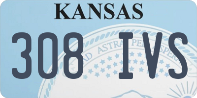 KS license plate 308IVS