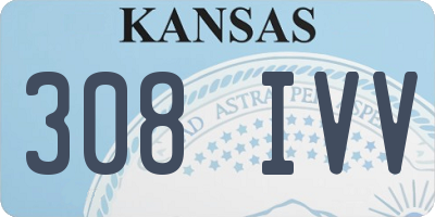 KS license plate 308IVV