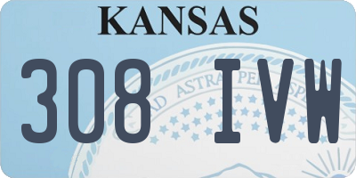 KS license plate 308IVW