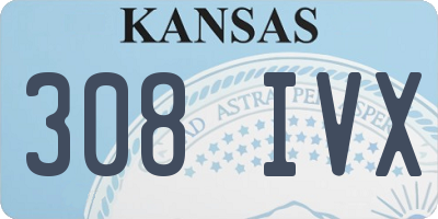 KS license plate 308IVX