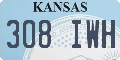 KS license plate 308IWH