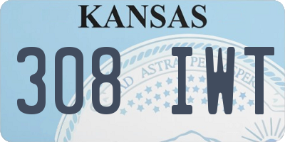 KS license plate 308IWT