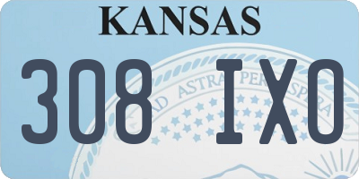 KS license plate 308IXO