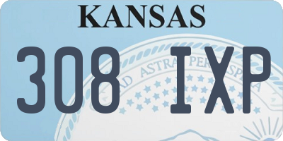 KS license plate 308IXP
