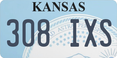 KS license plate 308IXS