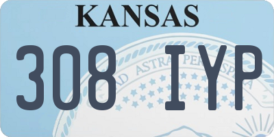 KS license plate 308IYP