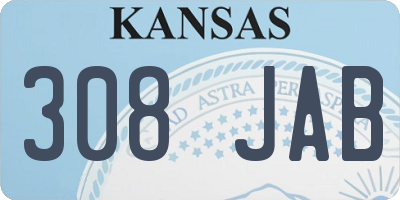 KS license plate 308JAB