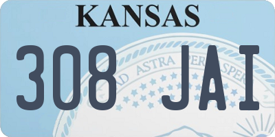 KS license plate 308JAI