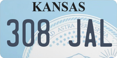 KS license plate 308JAL