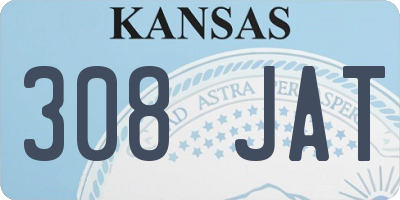 KS license plate 308JAT
