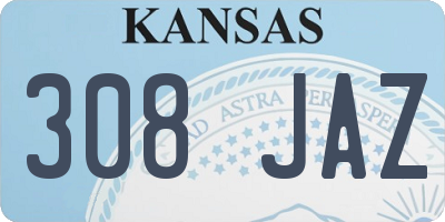 KS license plate 308JAZ