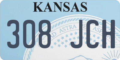 KS license plate 308JCH