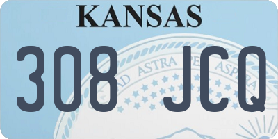 KS license plate 308JCQ