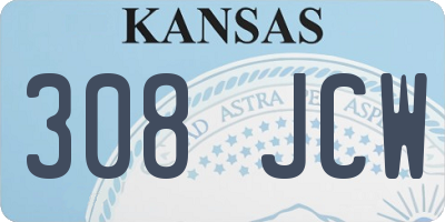 KS license plate 308JCW