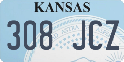 KS license plate 308JCZ