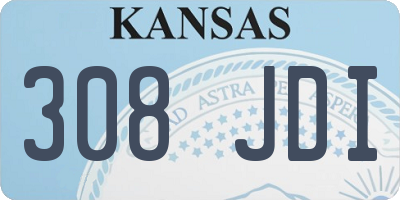 KS license plate 308JDI