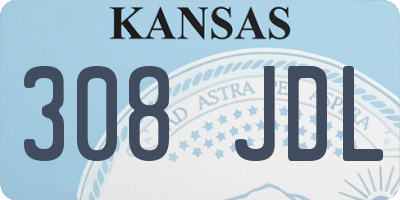 KS license plate 308JDL