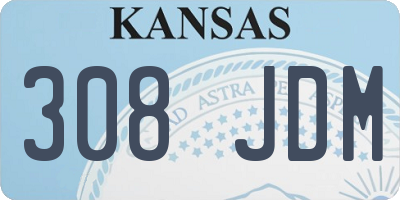 KS license plate 308JDM
