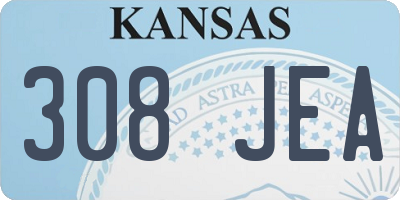 KS license plate 308JEA