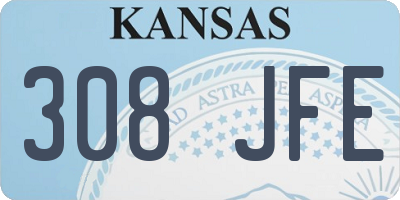 KS license plate 308JFE