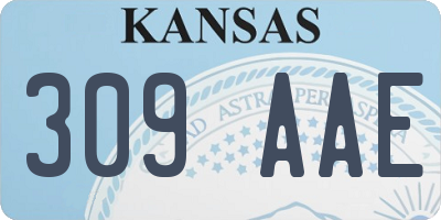 KS license plate 309AAE