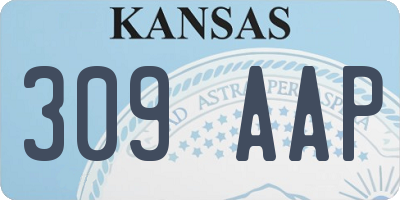 KS license plate 309AAP
