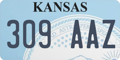 KS license plate 309AAZ