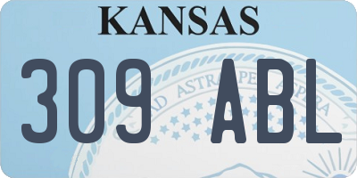 KS license plate 309ABL