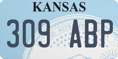 KS license plate 309ABP