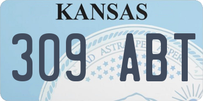 KS license plate 309ABT