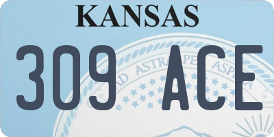 KS license plate 309ACE