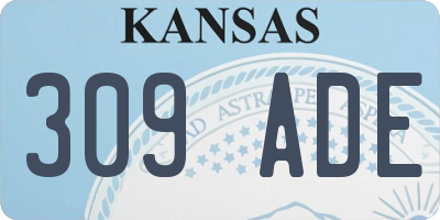 KS license plate 309ADE