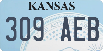 KS license plate 309AEB